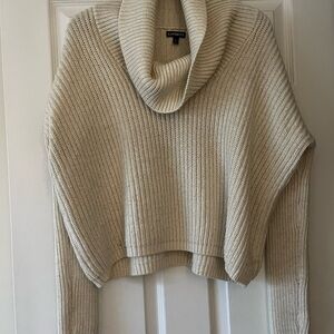 Express Beige Cowl Neck Sweater